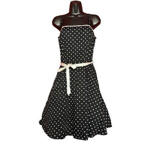 VTG Finesse USA Women Large Polka Dot Black Puffy Dress Tulle‎ Crinoline 1950s